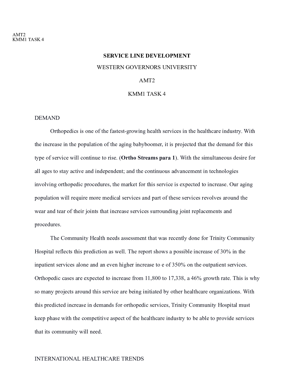 Preview of AMT2 KMM1 TASK 4.pdf    AMT2  KMM1 TASK 4  SERVICE LINE DEVELOPMENT  WESTERN GOVERNORS UNI